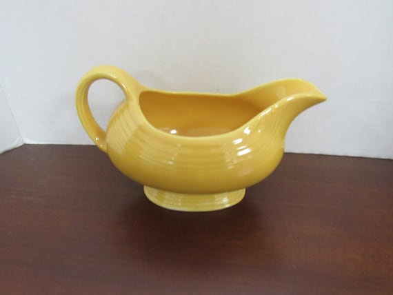 Yellow Fiesta Open Sauce or gravy boat