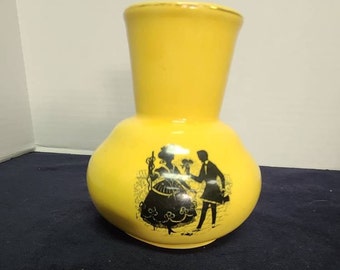 Yellow silhouette vase