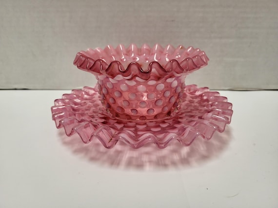 Fenton Cranberry Mayonnaise Bowl