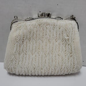 White Beaded Purse