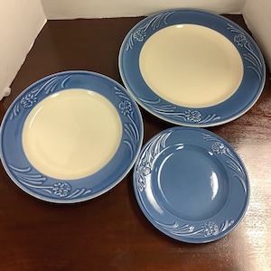 Lenox Poppies Rainbow Blue Plates