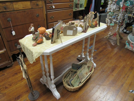 Sofa table painted white