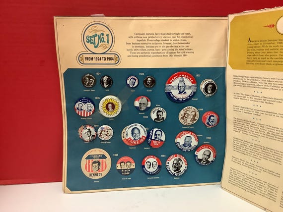Kleenex Presidential button collection - image 6