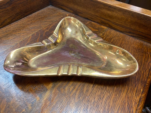 Vintage gold ashtray