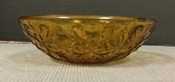 Amber Glass Trinket Dish