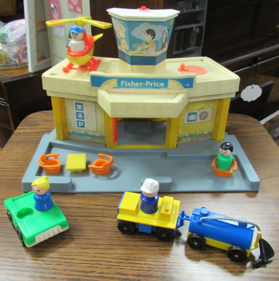 Vintage Fisher Price Little People Heliport