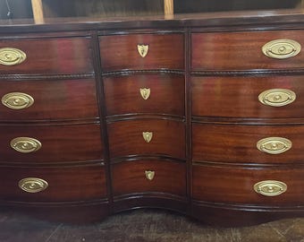 Mahogany triple drawer dresser