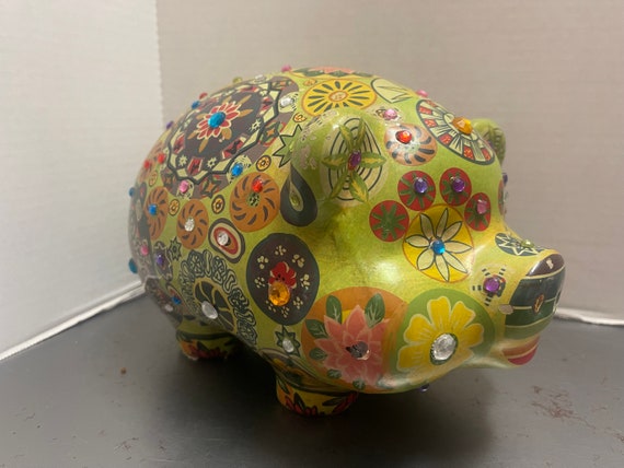 Hand Decorated Piggy Bank