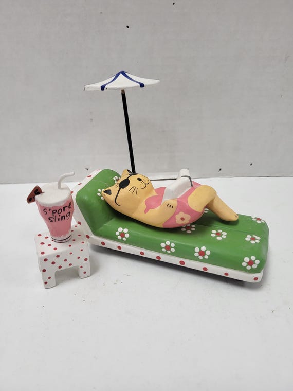 Sunbathing Cat Sculpture