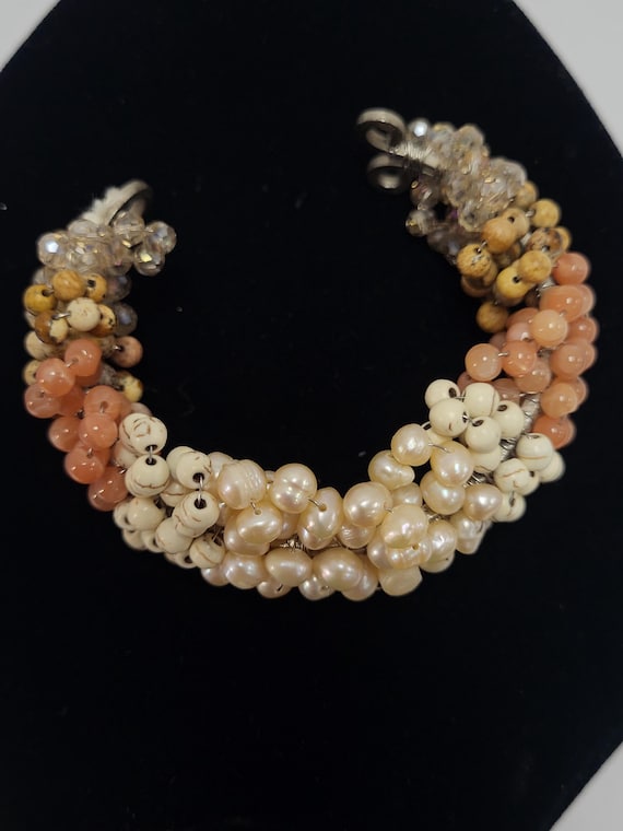 Pear & Agate Cuff Bracelet