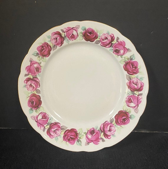 Czechoslovakia Pink Roses Dinner Plates