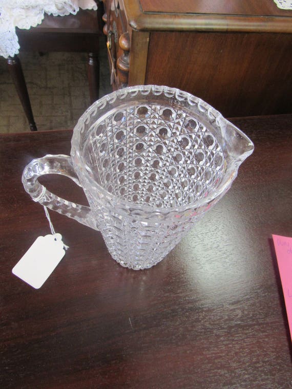 Cut glass pitcher