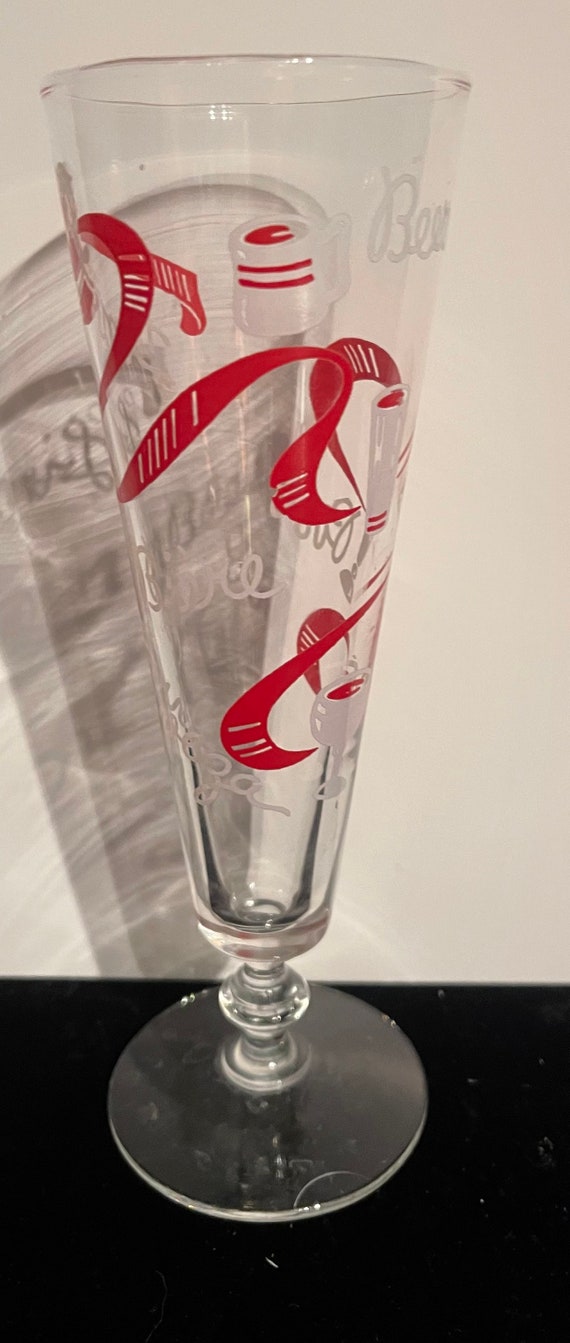 Mid century beer Pilsner glass