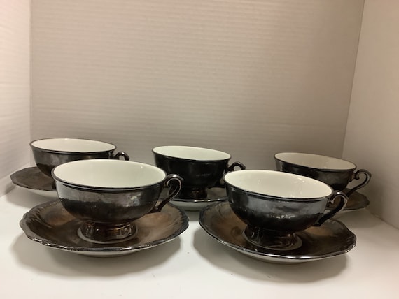 RW Bavaria Dekor Lusterware Teacups