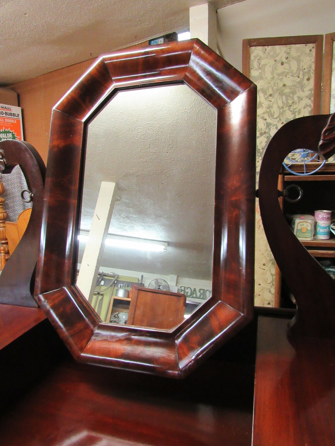Antique Empire Dresser With Mirror Etsy