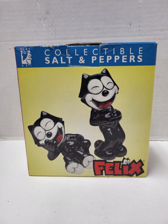 Felix the Cat Salt & Pepper Shakers MIB