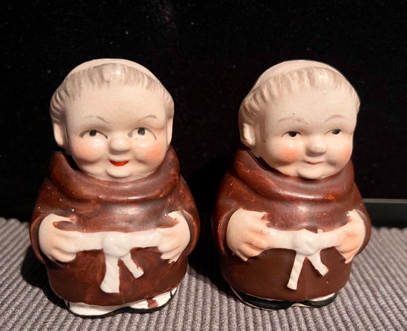Monks Salt and Pepper Shakers