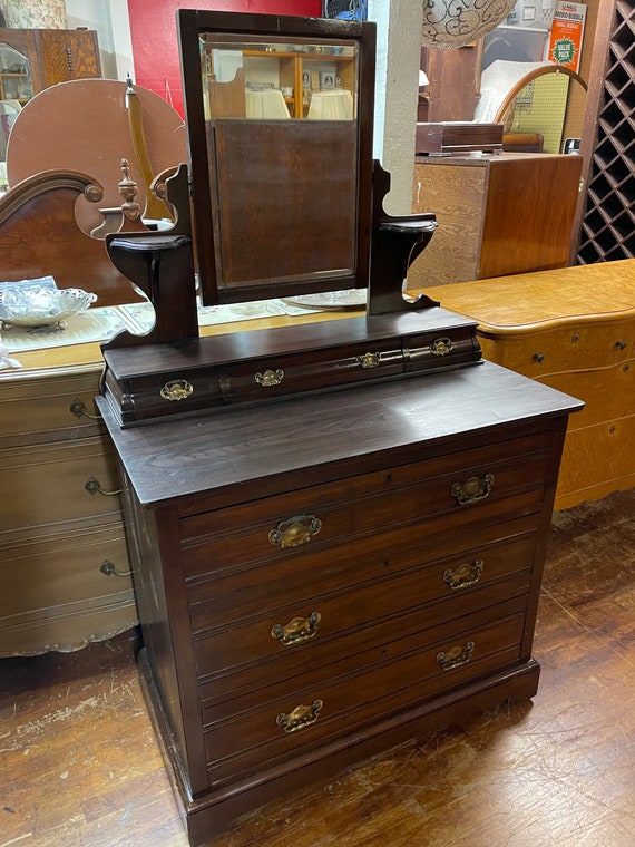 ドレッサー Retro mirror dresser Antique Dresser With Mirror - Etsy