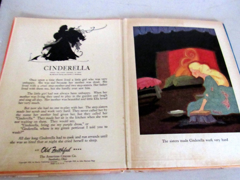 Cinderella book with dust jacket illustrated by Fern Bisel image 2