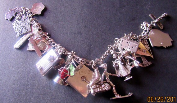 Vintage Sterling silver charm bracelet