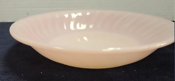 Fire King pink swirl cereal bowl