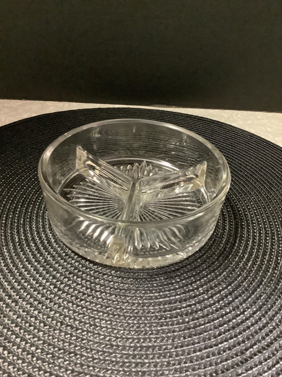 Divided Glass Relish Dish