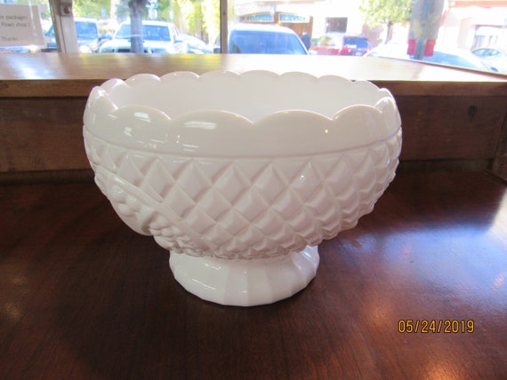 Milk Glass footed bowl