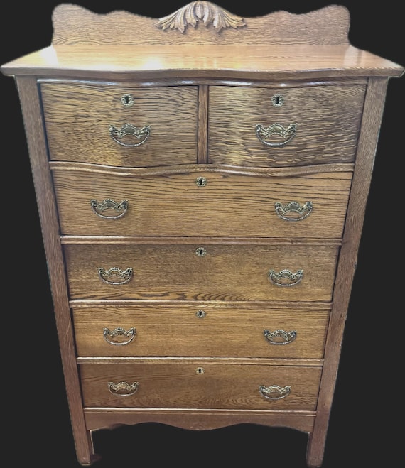 Mission Oak Highboy Dresser