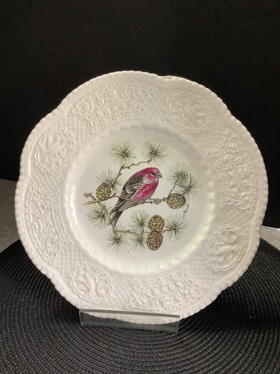 Royal Cauldon Pine Grosbeak Luncheon Plate