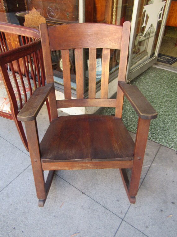 Mission oak rocking chair