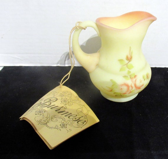Fenton Burmese Custard Glass Pitcher