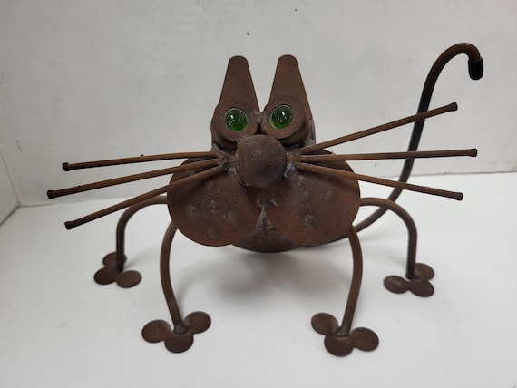 Metal Cat Sculpture