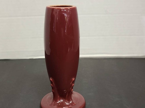 Fiesta bud vase maroon