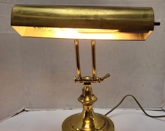 Small Brass Bankers Lamp