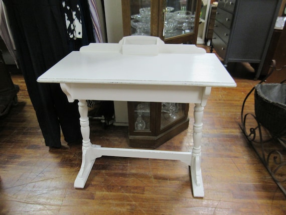 Writing desk painted white