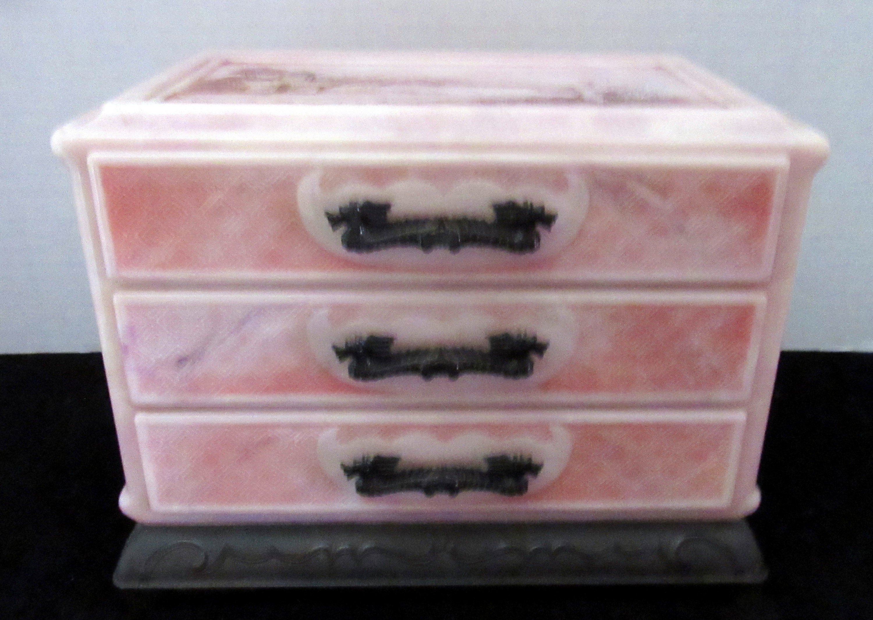 Asian Pink Plastic Jewelry Box