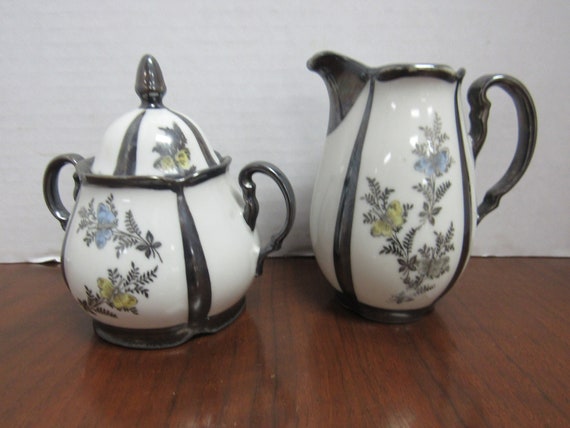 Bavarian china sugar and creamer