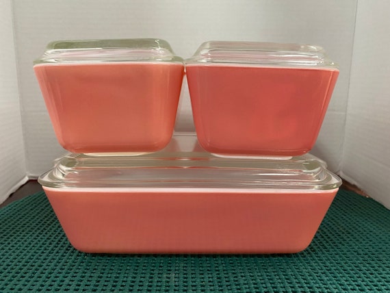 Pink Pyrex Refrigerator Set