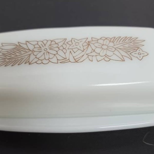 Pyrex Woodland butter dish