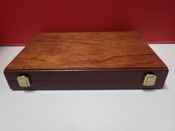 Vintage Wooden Backgammon Game, Complete Set