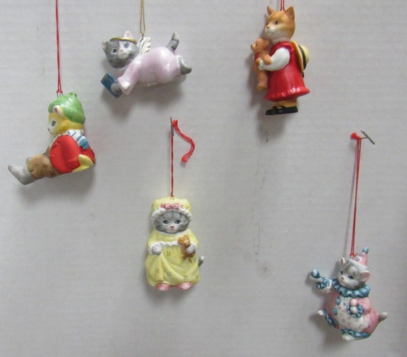 Cat Christmas ornaments by Schmidt Miss Cucumber