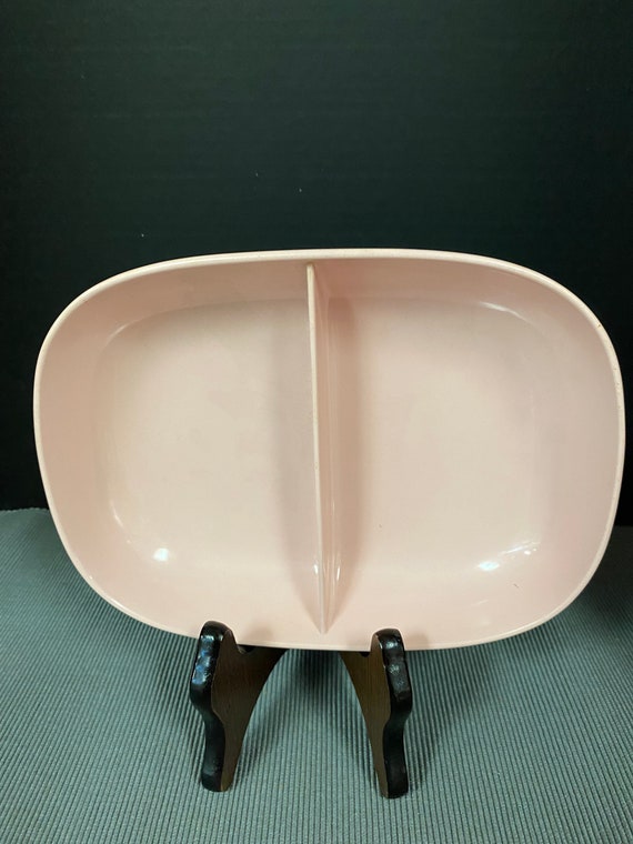 TexasWare Divided Pink Serving Dish