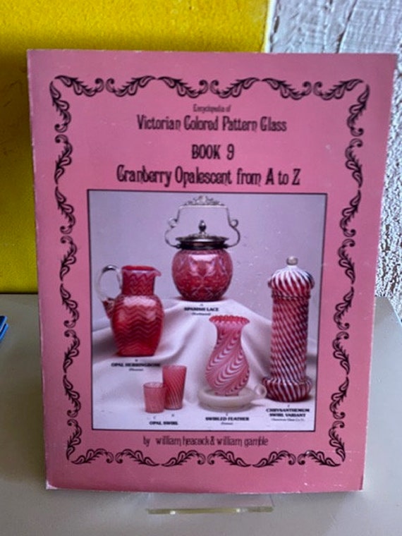 Antique reference book Cranberry Opalescent Pattern Glass