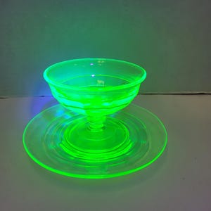 Uranium Sherbet Cup & Saucer