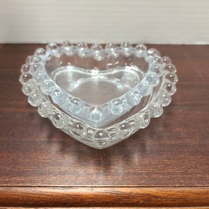 Candlewick nesting heart dishes