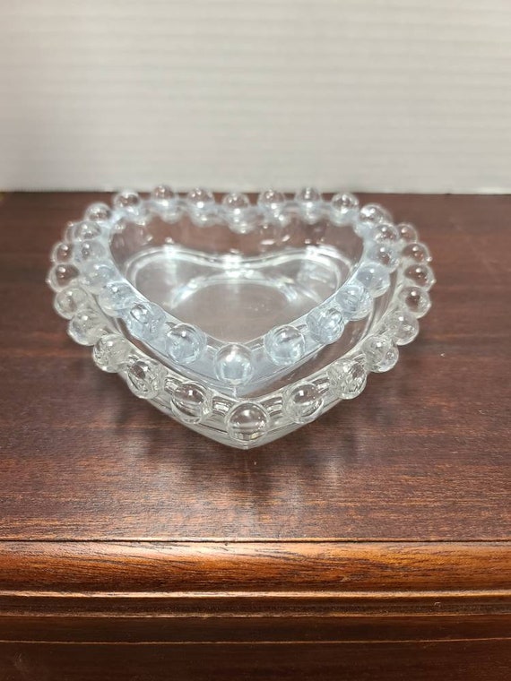 Candlewick nesting heart dishes