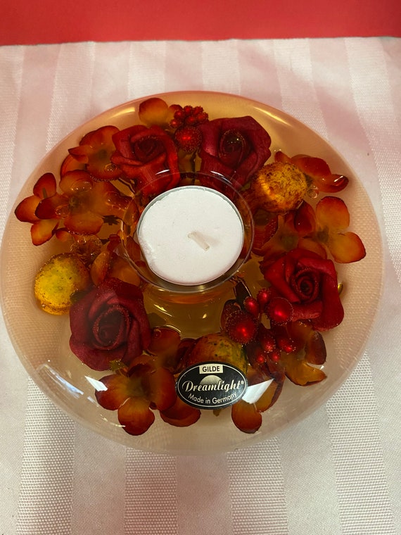 Dreamlight Red Roses Tealight Holder