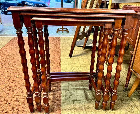 Mahogany nesting tables