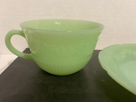 Fire King Jadite Alice cup and saucer