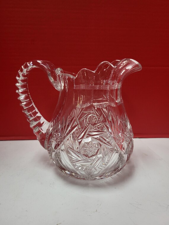 American Brilliant Cut Glass Pitcher